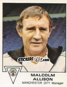 Sticker Malcolm Allison - UK Football 1979-1980 - Panini