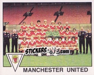 Sticker Manchester United Team Photo - UK Football 1979-1980 - Panini