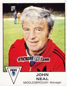 Cromo John Neal - UK Football 1979-1980 - Panini