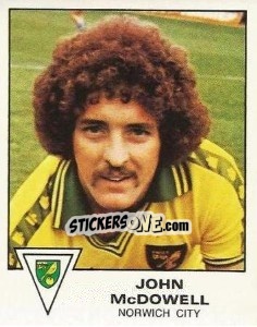 Figurina John McDowell - UK Football 1979-1980 - Panini