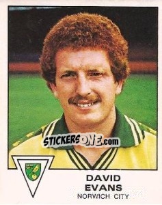 Figurina David Evans - UK Football 1979-1980 - Panini