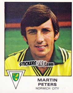 Figurina Martin Peters - UK Football 1979-1980 - Panini