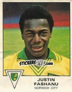 Sticker Justin Fashanu - UK Football 1979-1980 - Panini