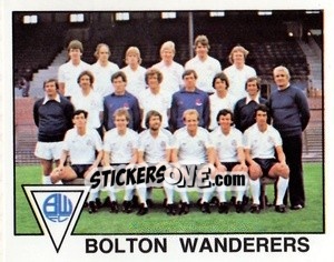 Sticker Bolton Wanderers Team Photo - UK Football 1979-1980 - Panini