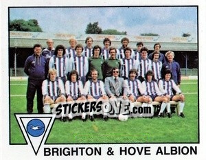 Sticker Brighton & Hove Albion Team Photo - UK Football 1979-1980 n. 53 - Panini