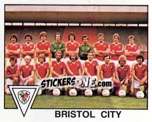 Sticker Bristol City Team Photo - UK Football 1979-1980 n. 70 - Panini