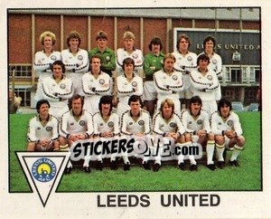 Cromo Leeds United Team Photo - UK Football 1979-1980 - Panini