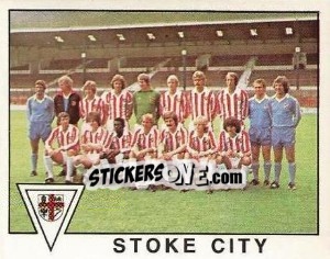 Sticker Stoke City Team Photo - UK Football 1979-1980 n. 308 - Panini
