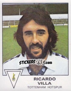 Sticker Ricardo Villa - UK Football 1979-1980 - Panini