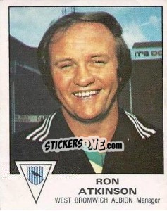 Figurina Ron Atkinson - UK Football 1979-1980 - Panini