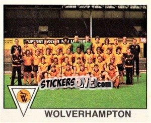 Sticker Wolverhampton Wanderers Team Photo - UK Football 1979-1980 - Panini
