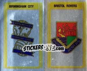 Sticker Birmingham City / Bristol Rovers - Club Badges - UK Football 1979-1980 n. 375 - Panini