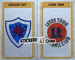 Sticker Leicester City / Luton Town - Club Badges - UK Football 1979-1980 - Panini