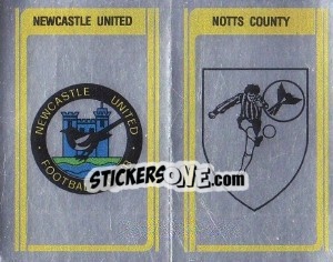 Cromo Newcastle United / Notts County - Club Badges - UK Football 1979-1980 - Panini