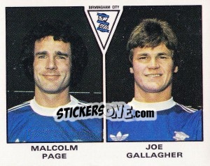 Sticker Malcolm Page / Joe Gallagher - UK Football 1979-1980 - Panini