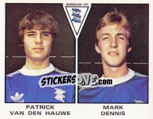 Sticker Pat van den Hauwe / Dennis - UK Football 1979-1980 - Panini