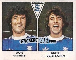 Sticker Don Givens / Keith Bertschin - UK Football 1979-1980 - Panini