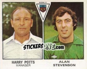 Sticker Harry Potts / Alan Stevenson - UK Football 1979-1980 - Panini