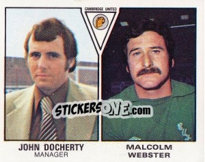 Figurina John Docherty / Malcolm Webster - UK Football 1979-1980 - Panini