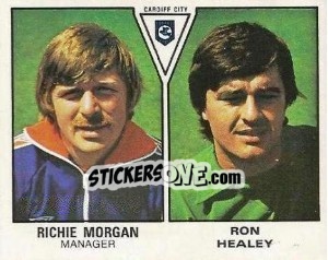 Sticker Richie Morgan / Ron Healey - UK Football 1979-1980 - Panini