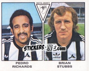 Sticker Pedro Richards / Brian Stubbs - UK Football 1979-1980 - Panini
