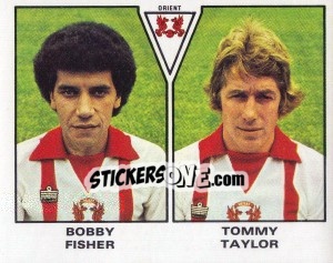 Sticker Bobby Fisher / Tommy Taylor - UK Football 1979-1980 n. 465 - Panini