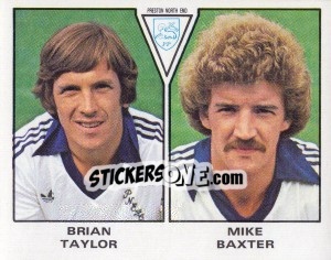 Sticker Brian Taylor / Mike Baxter - UK Football 1979-1980 - Panini
