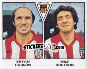 Figurina Bryan Robson / Wilf Rostron - UK Football 1979-1980 - Panini
