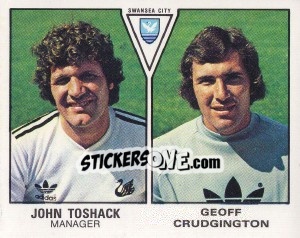 Sticker John Toshack / Geoff Crudgington - UK Football 1979-1980 n. 494 - Panini