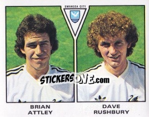 Sticker Brian Attley / Dave Rushbury - UK Football 1979-1980 - Panini