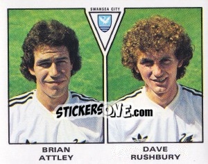Sticker Brian Attley / Dave Rushbury - UK Football 1979-1980 n. 495 - Panini