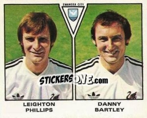 Sticker Leighton Phillips / Danny Bartley - UK Football 1979-1980 n. 496 - Panini