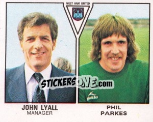 Figurina John Lyall / Phil Parkes - UK Football 1979-1980 - Panini