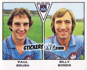 Sticker Paul Brush / Billy Bonds - UK Football 1979-1980 - Panini
