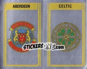 Sticker Aberdeen / Glasgow Celtic - Club Badges - UK Football 1979-1980 - Panini