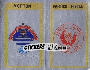 Sticker Greenock Morton / Partick Thistle - Club Badges - UK Football 1979-1980 n. 521 - Panini