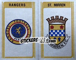 Cromo Glasgow Rangers / St. Mirren - Club Badges