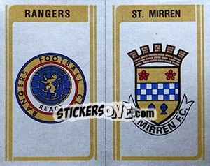 Sticker Glasgow Rangers / St. Mirren - Club Badges - UK Football 1979-1980 n. 522 - Panini
