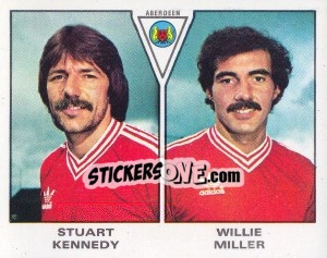 Cromo Stuart Kennedy / Willie Miller - UK Football 1979-1980 - Panini