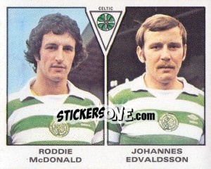 Sticker Roddie McDonald / Johannes Edvaldsson - UK Football 1979-1980 - Panini