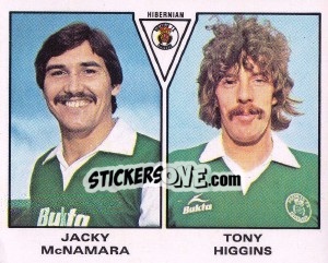 Figurina Jacky McNamara / Tony Higgins - UK Football 1979-1980 - Panini
