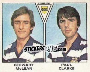 Cromo Stewart McLean / Paul Clarke - UK Football 1979-1980 - Panini