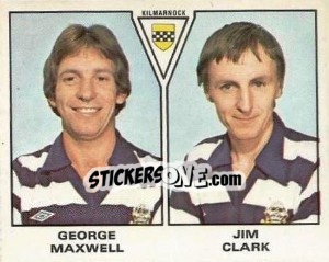 Figurina George Maxwell / Jim Clark - UK Football 1979-1980 - Panini