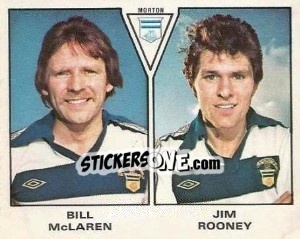 Sticker Bill McLaren / Jim Rooney - UK Football 1979-1980 - Panini