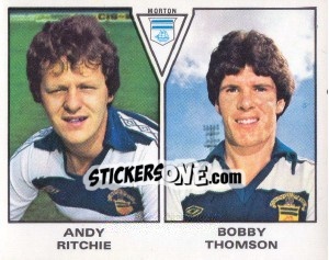 Sticker Andy Ritchie / Bobby Thomson - UK Football 1979-1980 - Panini