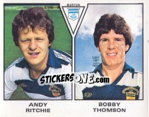 Sticker Andy Ritchie / Bobby Thomson - UK Football 1979-1980 n. 564 - Panini