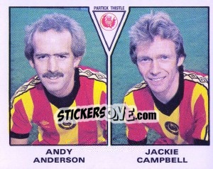 Sticker Andy Anderson / Jackie Campbell - UK Football 1979-1980 n. 566 - Panini
