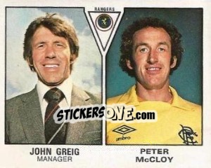 Sticker John Greig / Peter McCloy - UK Football 1979-1980 - Panini