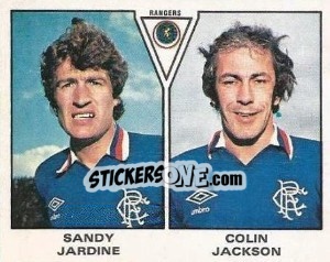 Sticker Sandy Jardine / Colin Jackson - UK Football 1979-1980 n. 572 - Panini