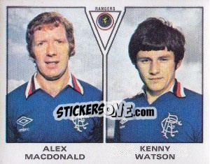 Sticker Alex MacDonald / Kenny Watson - UK Football 1979-1980 n. 574 - Panini